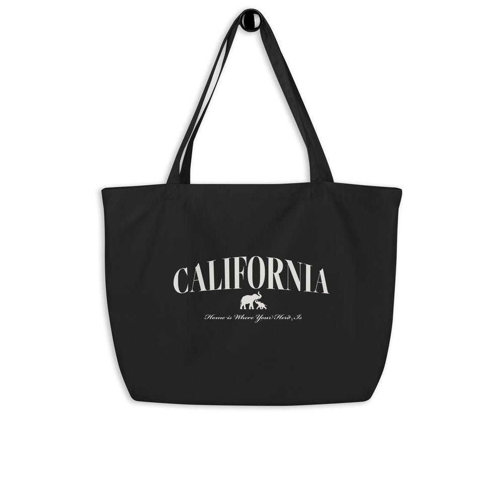 Home Is Where The Herd Is CA Large Organic Tote Bag