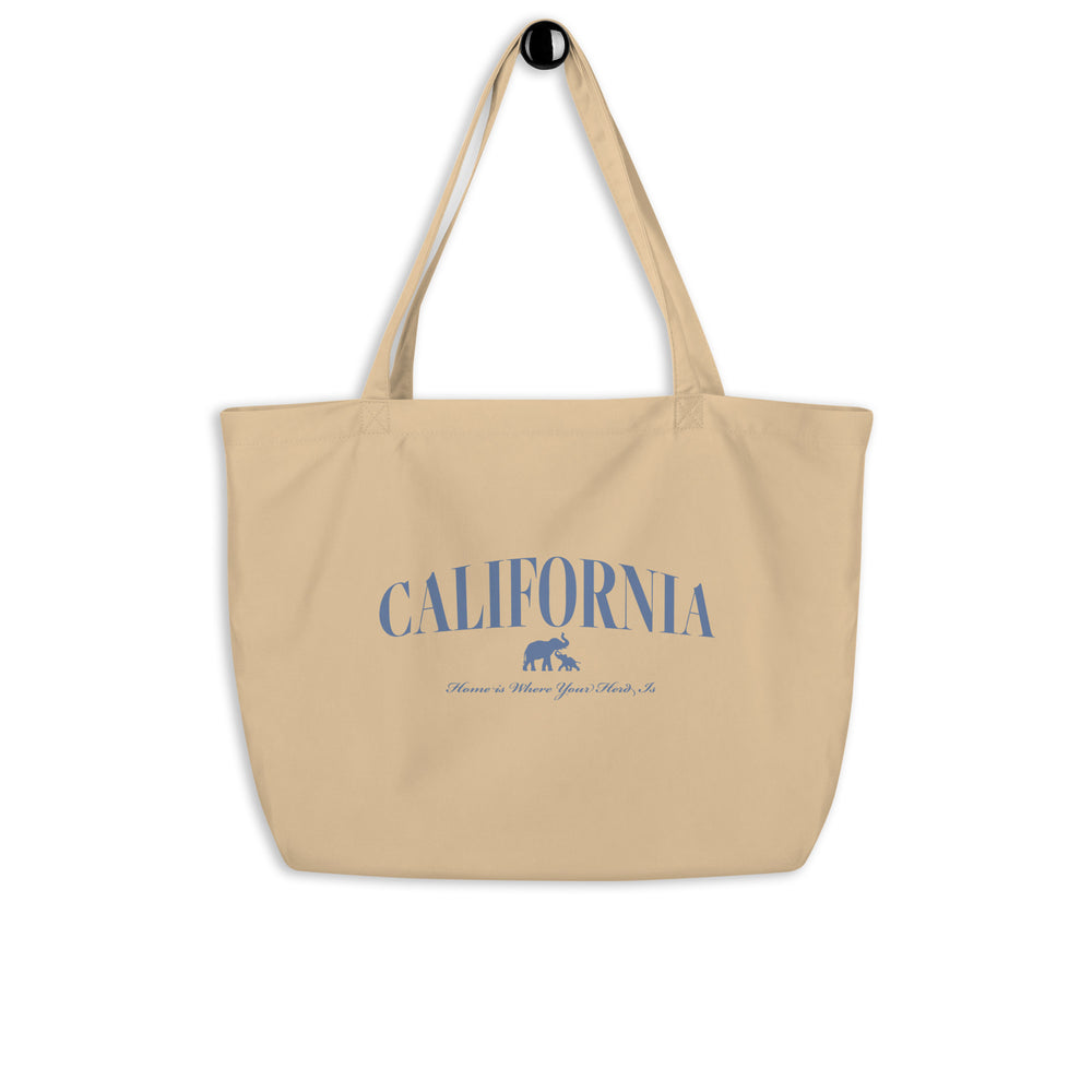 Home Is Where The Herd Is CA Large Organic Tote Bag