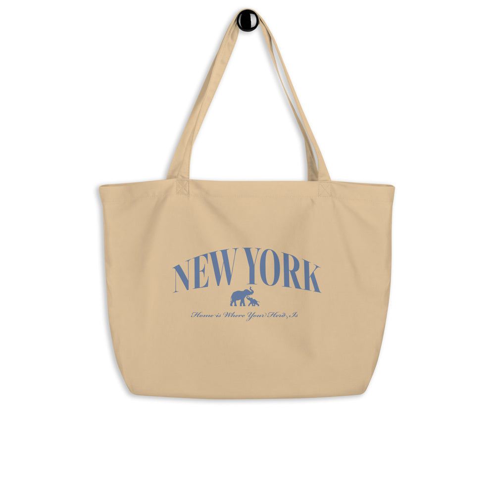 Home Is Where The Herd Is NYC Large Organic Tote Bag