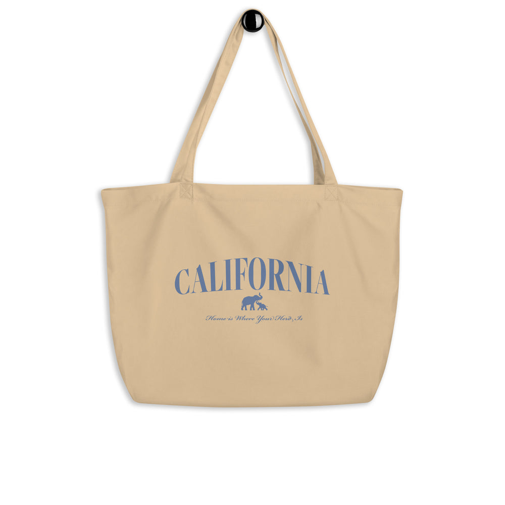 Home Is Where The Herd Is CA Large Organic Tote Bag