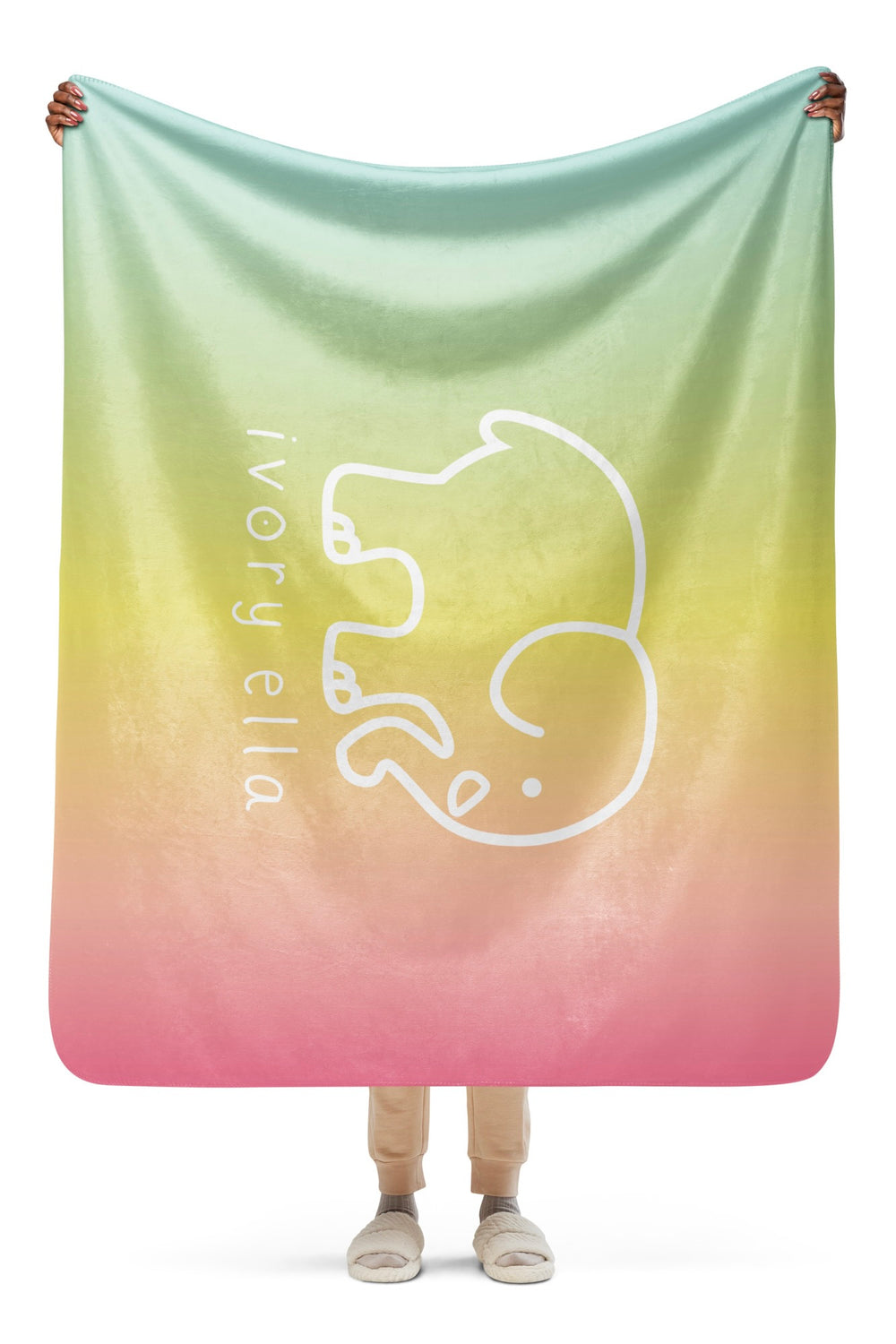 vivavaquero Rainbow Sherpa Blanket