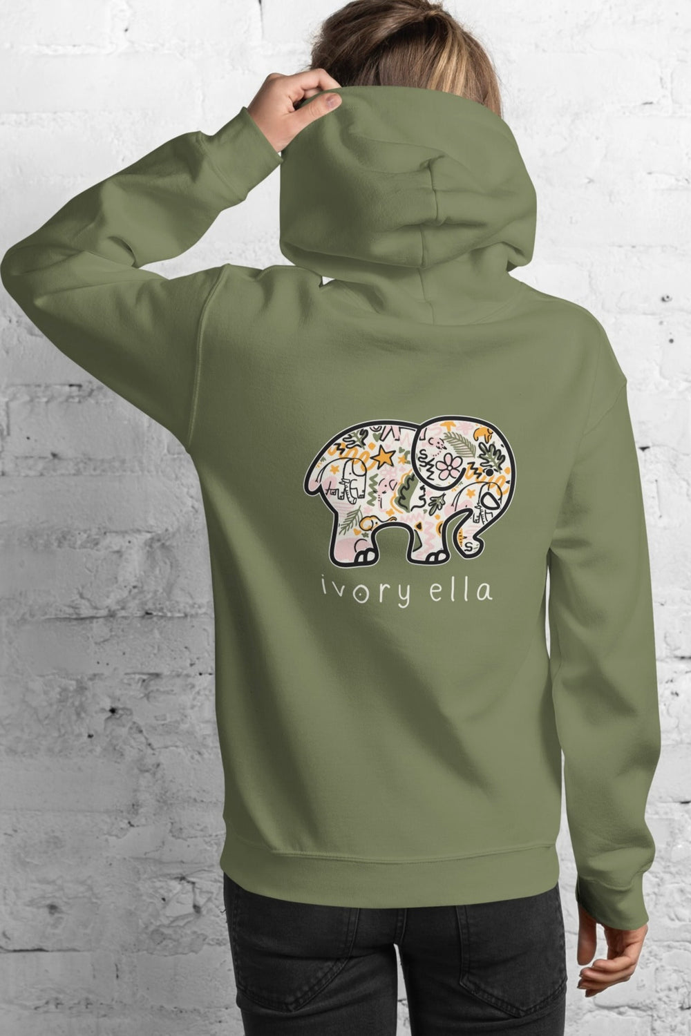 Elephant Doodles Unisex Hoodie